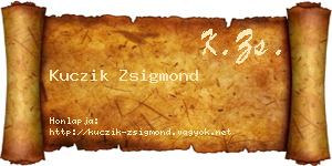 Kuczik Zsigmond névjegykártya