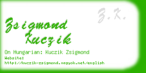 zsigmond kuczik business card